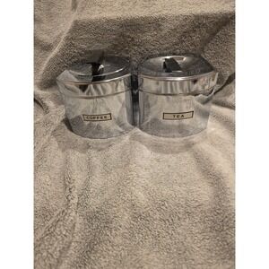 Vintage Kromex Canister Set Tea Coffee Stackable Or Side By Side